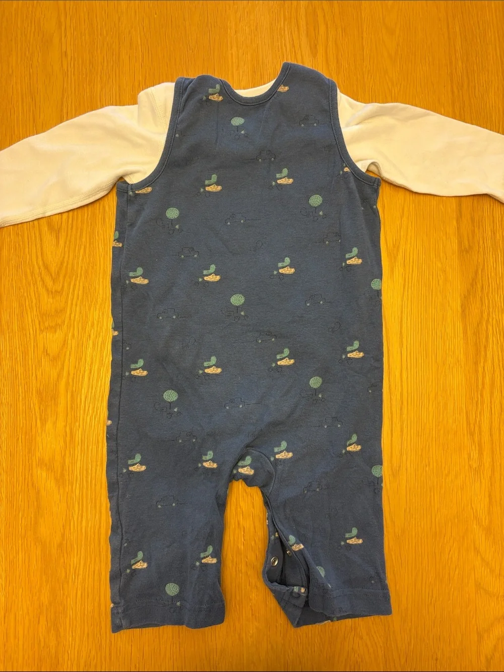 Perfect for Fall- Baby Overalls Trio with Long Sleeve Layered Styles 9-12 months